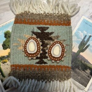 Beaded Antler Earrings